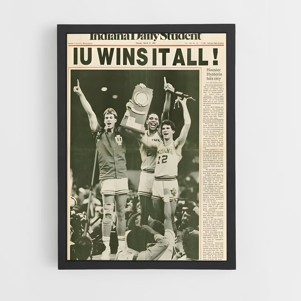 Poster Victoire à Indianapolis – affiche Basketball (vue 2)